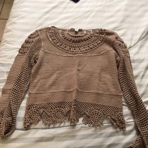 long sleeve crop top